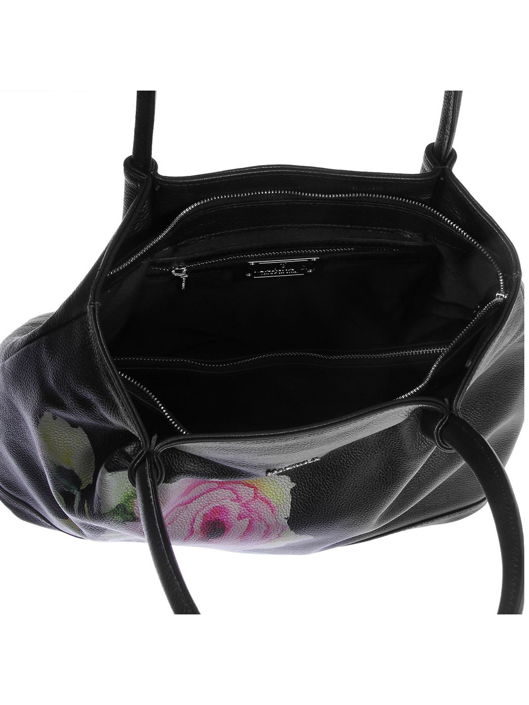 Изображение Классическая женская сумка Marina Creazioni 3497 black rose Фото Классическая женская сумка Классические сумки