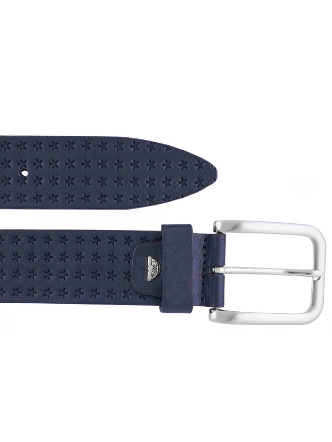 Широкий ремень Italico-Tuscania из гладкой кожи с узором из пятиконечных звезд