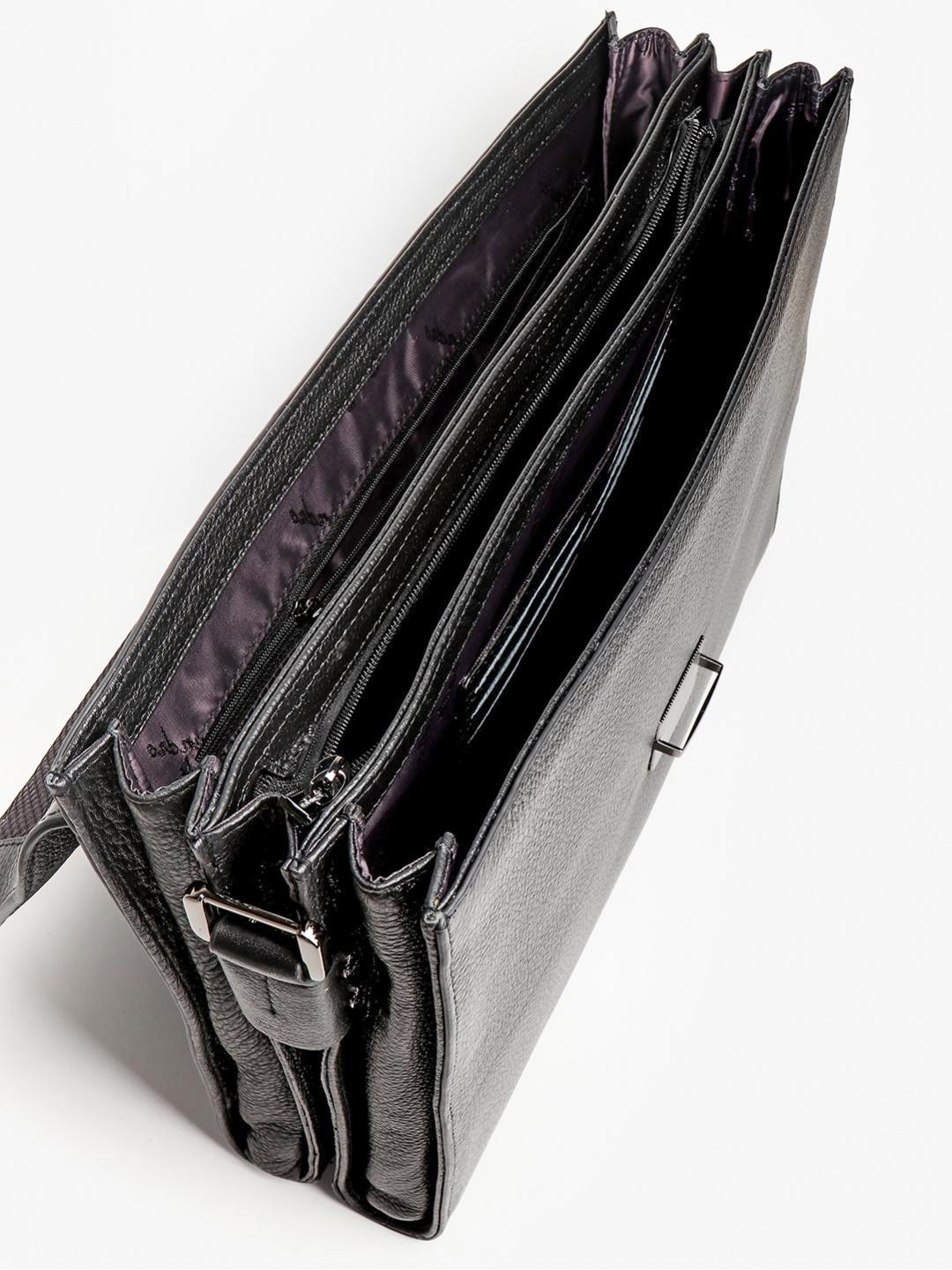 Фото Классический мужской портфель жесткой формы с тремя отделами Портфели