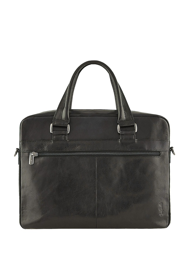 Мужская деловая сумка из черной кожи коллекции 