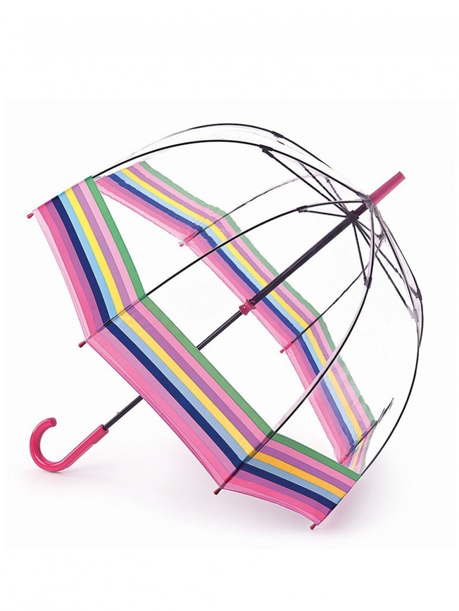Прозрачный зонт-трость с радужным принтом из коллекции 