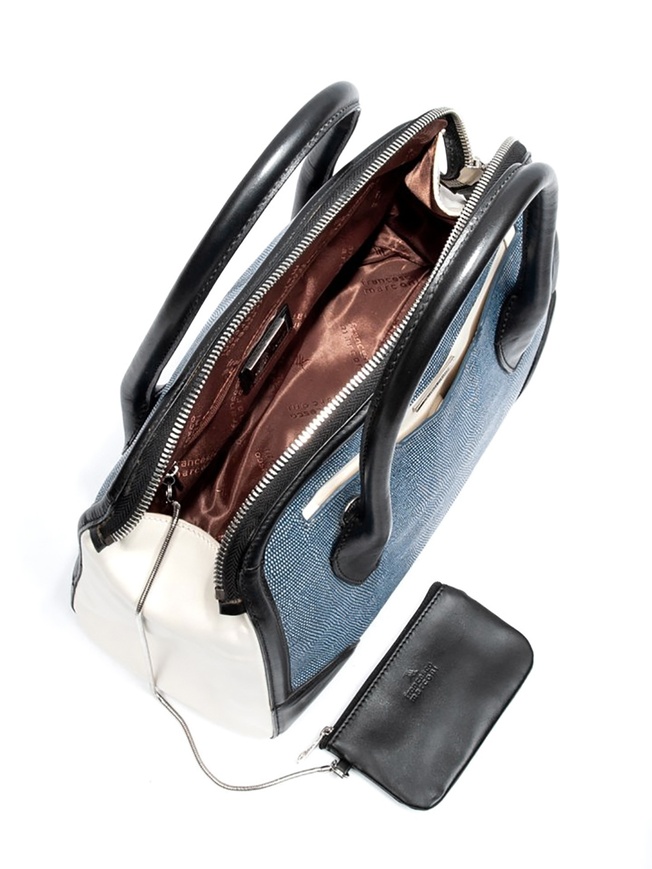 Оригинальная женская сумка-тоут из натуральной кожи с выделкой под кожу ската