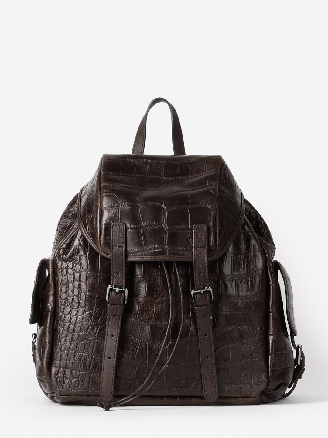 Фото Мужской кожаный рюкзак темно-коричневого цвета Рюкзаки