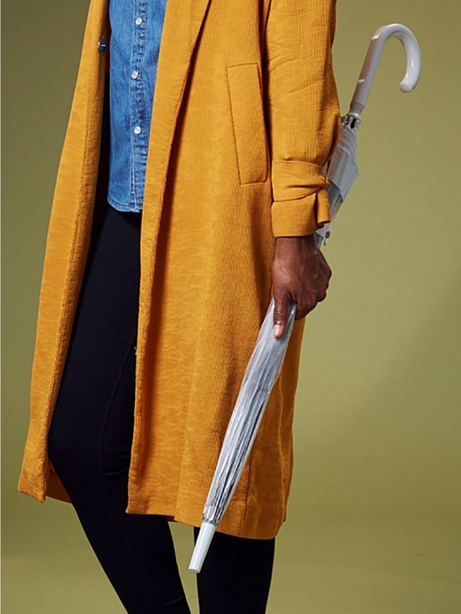 Прозрачный зонт-трость в стиле арт-деко из коллекции 