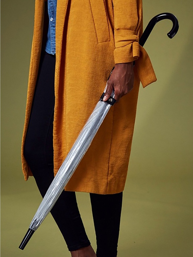 Прозрачный зонт-трость в стиле арт-деко из коллекции 