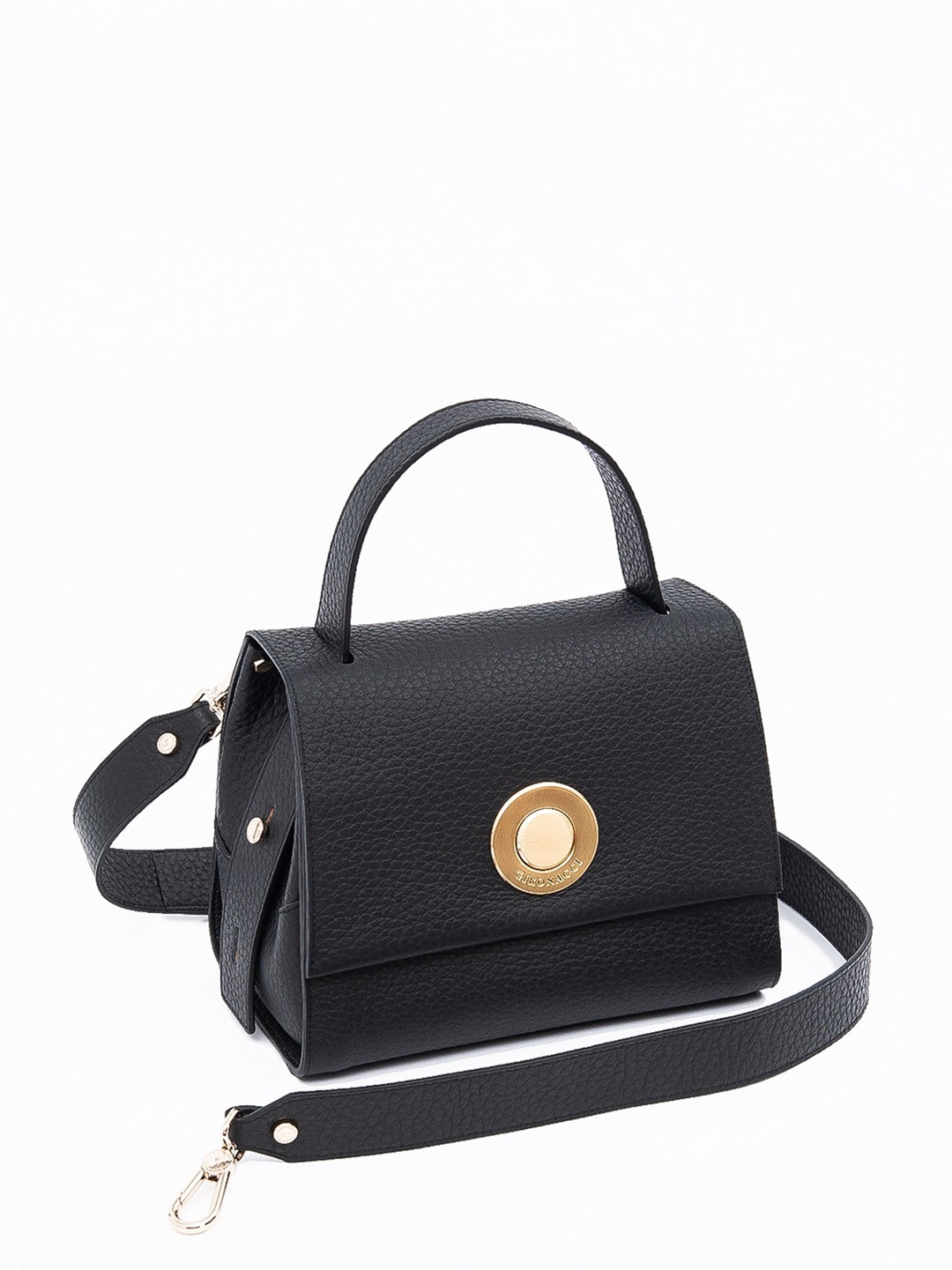 Изображение Компактный сэтчел из мягкой зернистой кожи Gironacci 2310 Velvet Nero Фото Компактный сэтчел из мягкой зернистой кожи Классические сумки