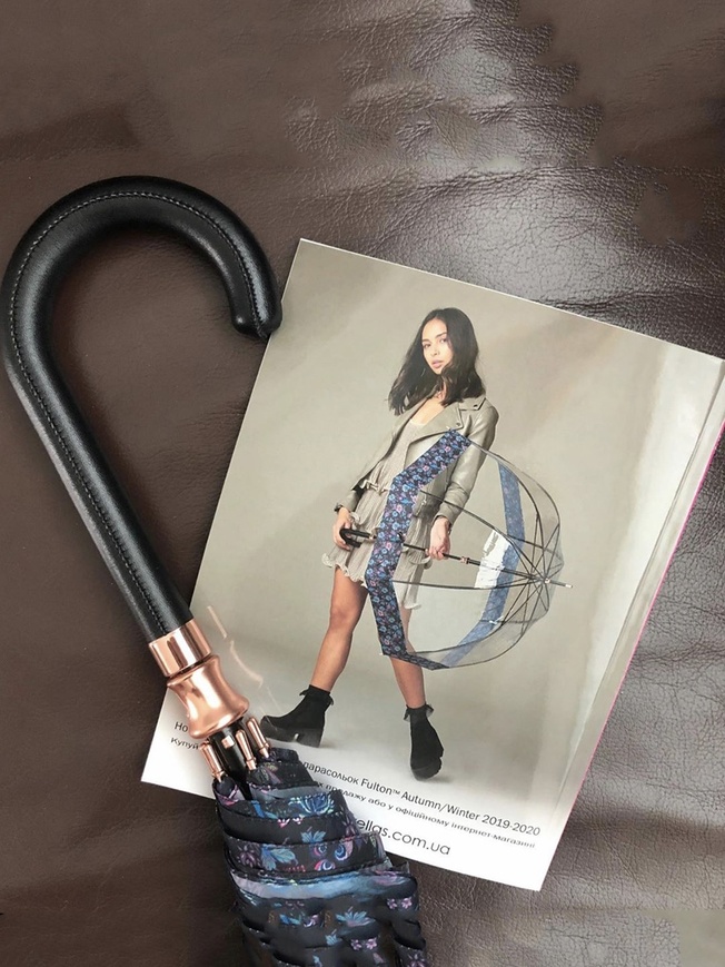 Прозрачный зонт-трость с цветочным принтом из коллекции 