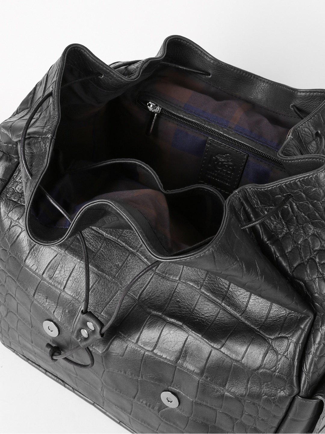 Фото Мужской кожаный рюкзак черного цвета Рюкзаки