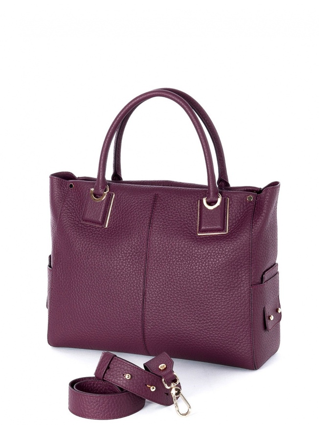 Женская деловая cумка-тоут из плотной, но мягкой кожи премиального качества