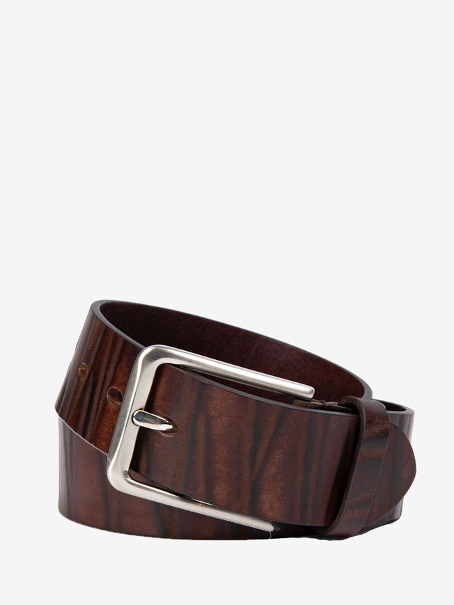 Широкий ремень для джинс из эффектной гладкой кожи с анималистичным принтом