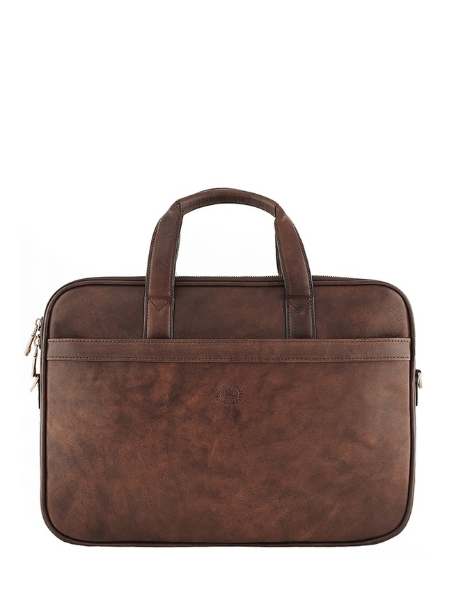 Мужская сумка для документов из винтажной матовой кожи 