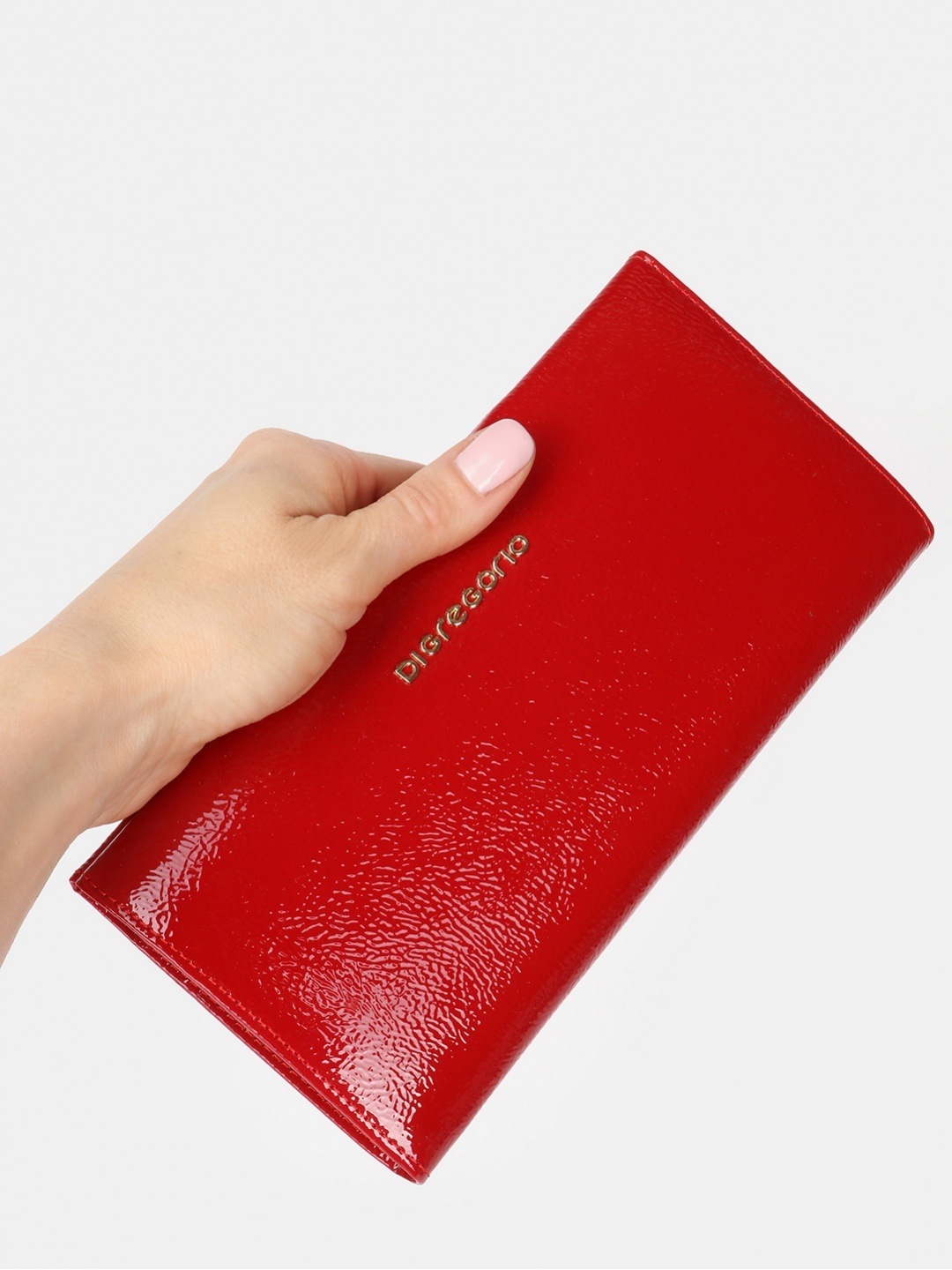 Фото Женский кошелек из лаковой кожи красного цвета Кошельки