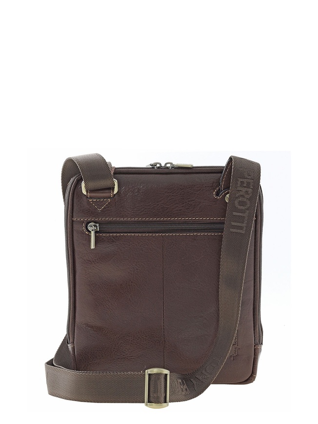 Компактная сумка-через плечо из плотной кожи 