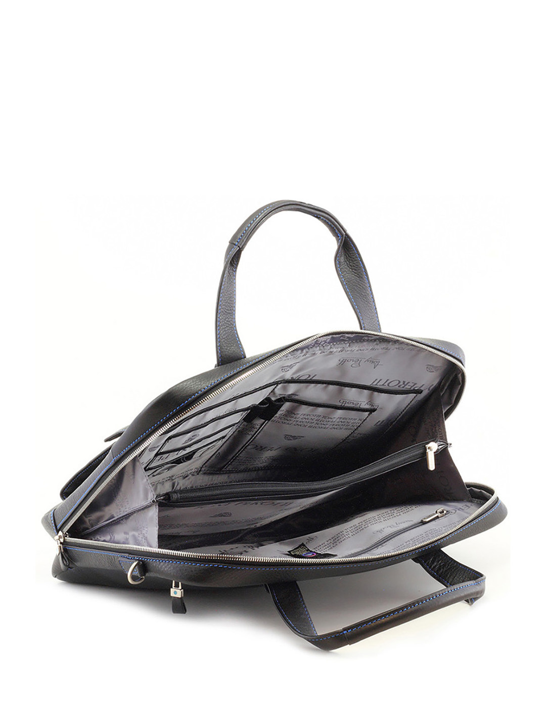 Фото Мужская деловая сумка из натуральной кожи с внешними карманами Деловые сумки (А4)