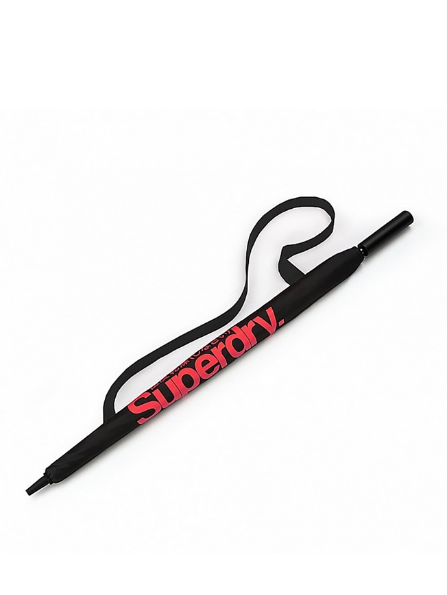 Большой мужской зонт-гольфер с оранжевым стержнем 