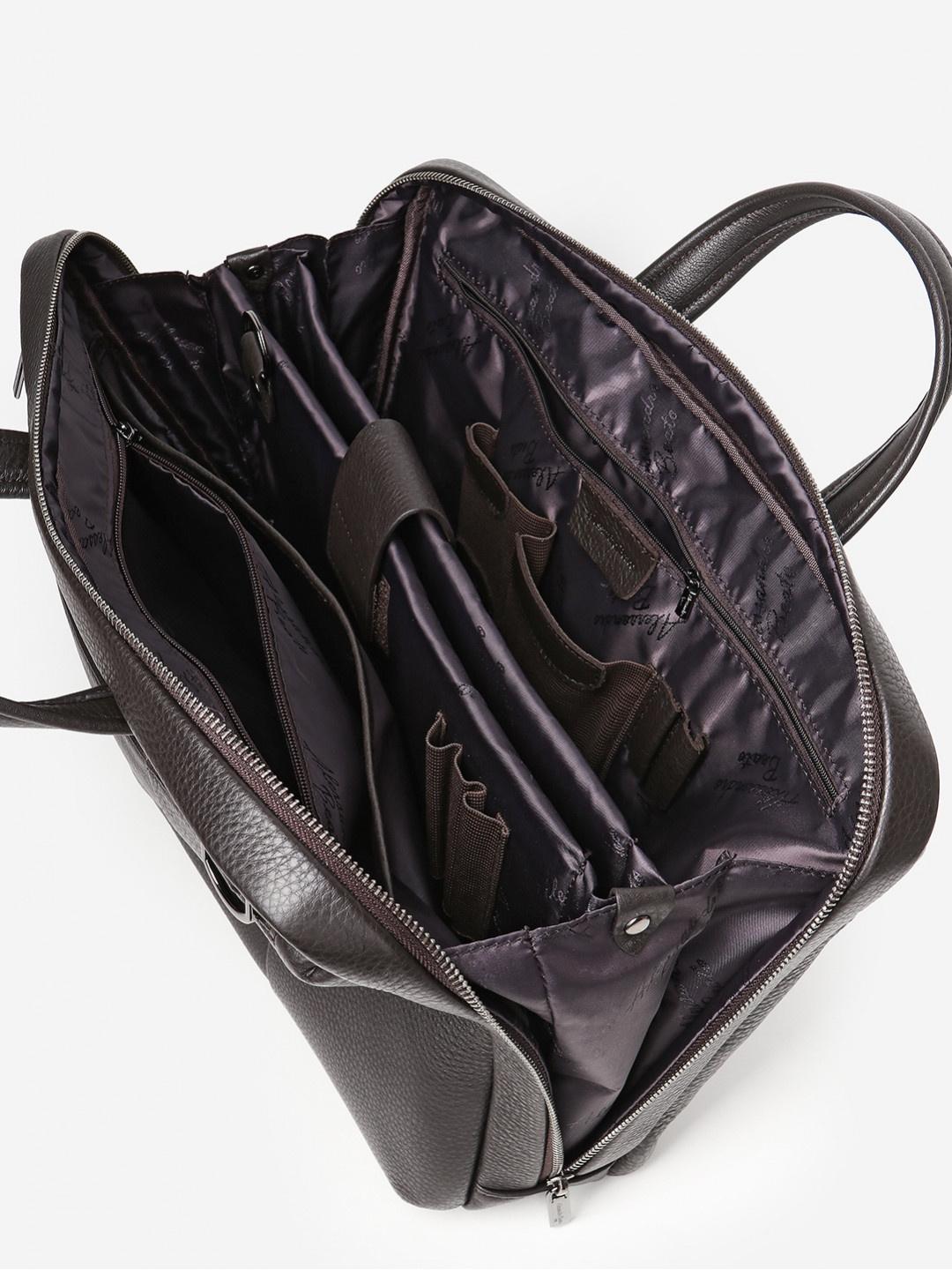 Фото Кожаная деловая сумка формата А4 в коричневом цвете Деловые сумки (А4)