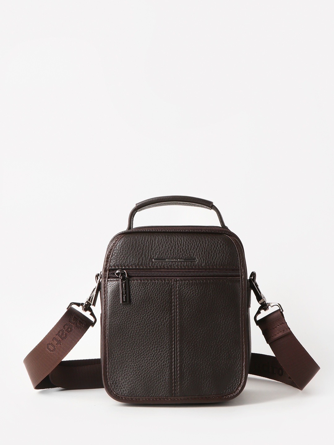 Фото Мужская сумка барсетка из натуральной кожи коричневого цвета Сумки через плечо