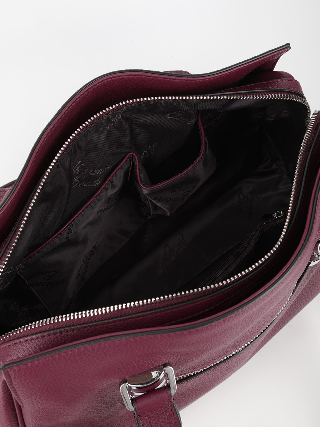 Фото Женская сумка тоут из натуральной мелкозернистой кожи с длинными ручками Классические сумки