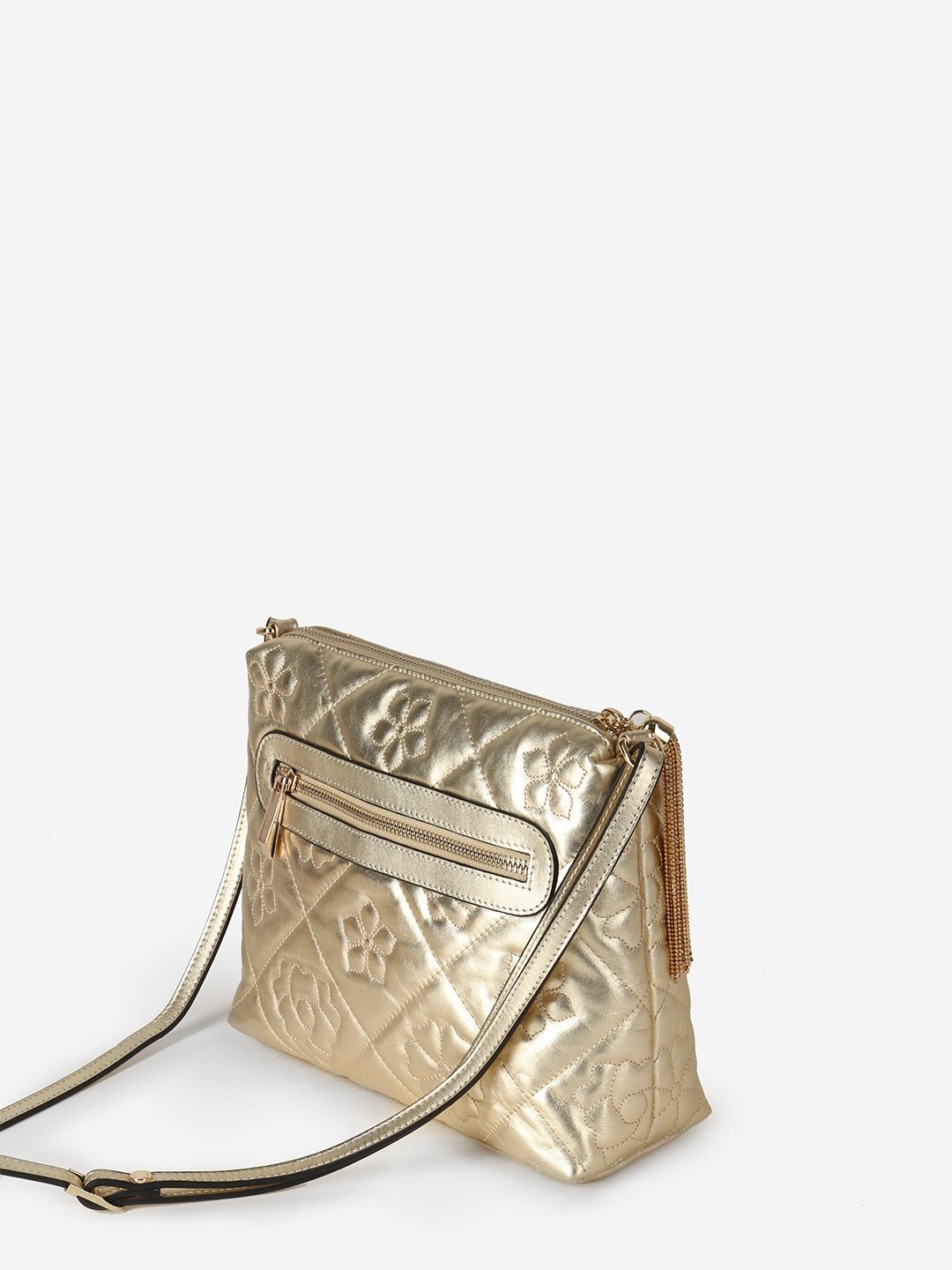 Изображение Сумочка кросс-боди из металлизированной кожи Alessandro Beato 693-R5212 laminato oro Фото Сумочка кросс-боди из металлизированной кожи Сумки кросс-боди