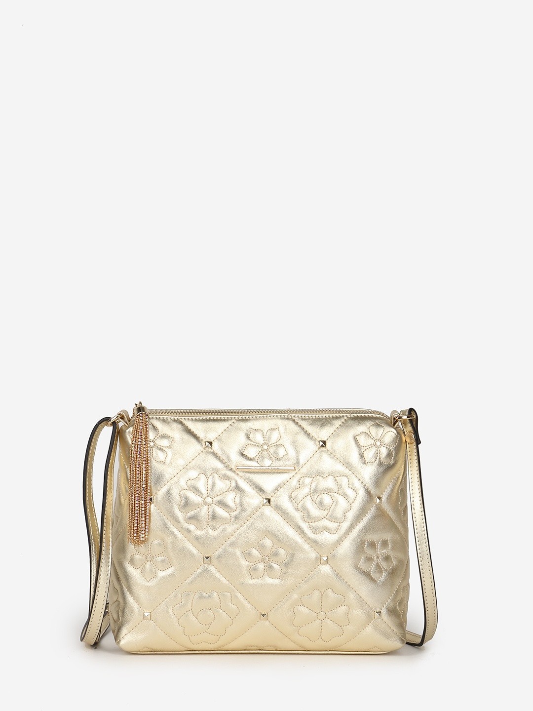 Изображение Сумочка кросс-боди из металлизированной кожи Alessandro Beato 693-R5212 laminato oro Фото Сумочка кросс-боди из металлизированной кожи Сумки кросс-боди
