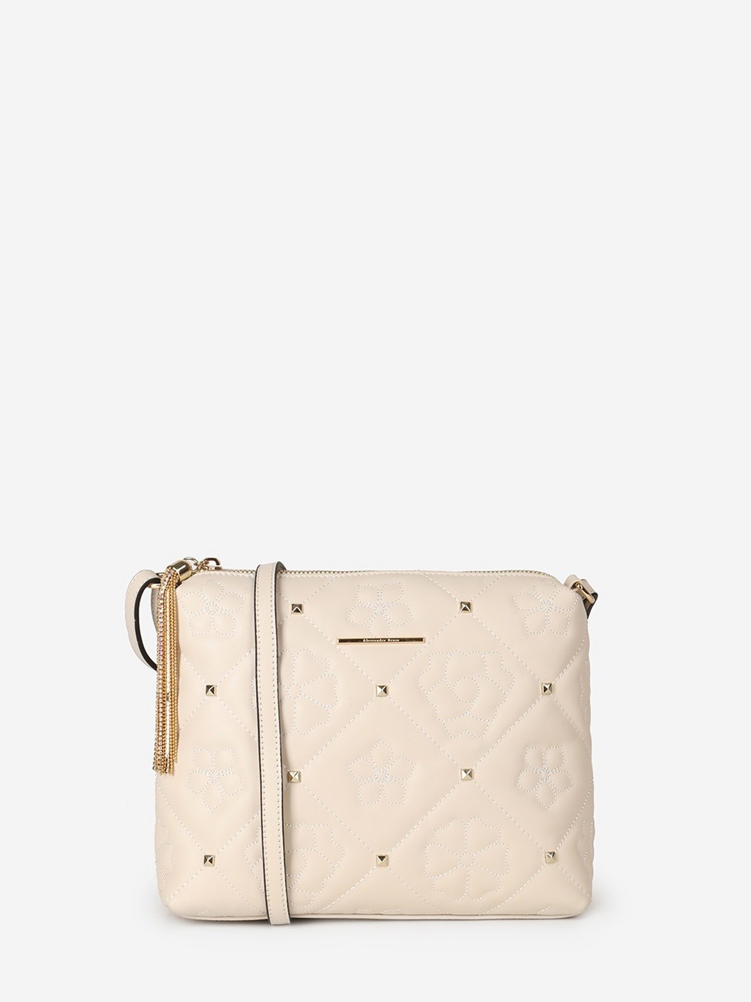 Изображение Сумочка кросс-боди из бежевой кожи Alessandro Beato 693-R55 vitello beige Фото Сумочка кросс-боди из бежевой кожи Сумки кросс-боди
