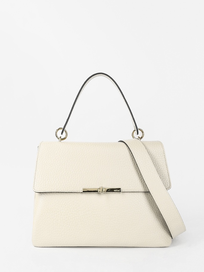 Элегантная женская сумка-сэтчел из мягкой кожи с тремя отделами