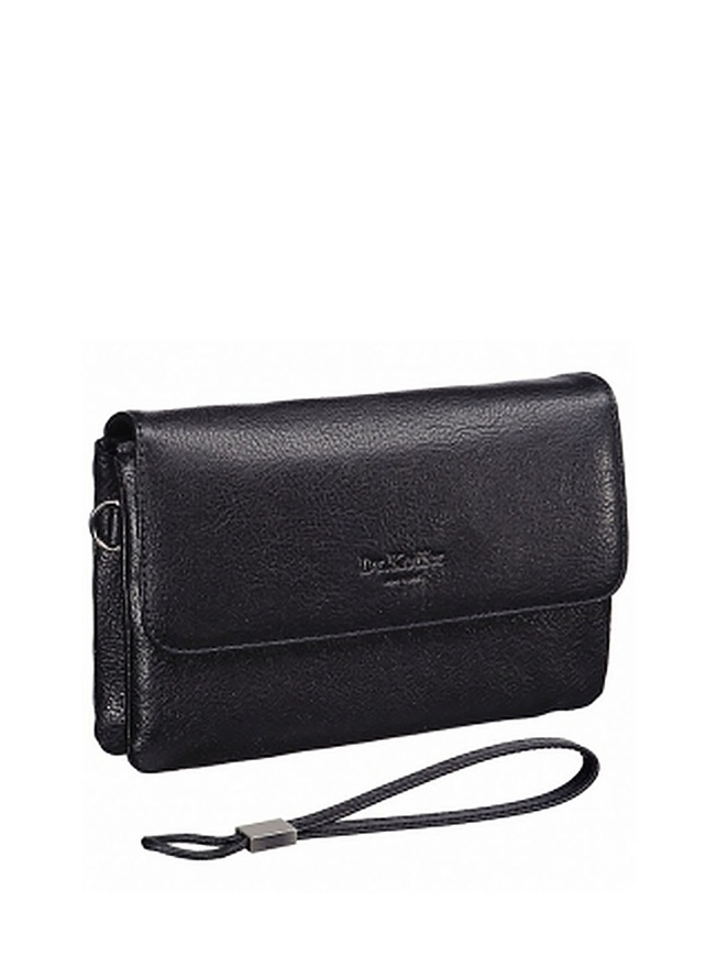 Мужская сумка-визитка из черной кожи 