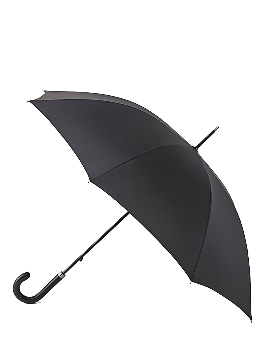 Фото Мужской зонт-трость с рукоятью из гладкой кожи коллекции 