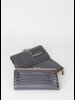 Серый бумажник из натуральной кожи с тиснением под ската