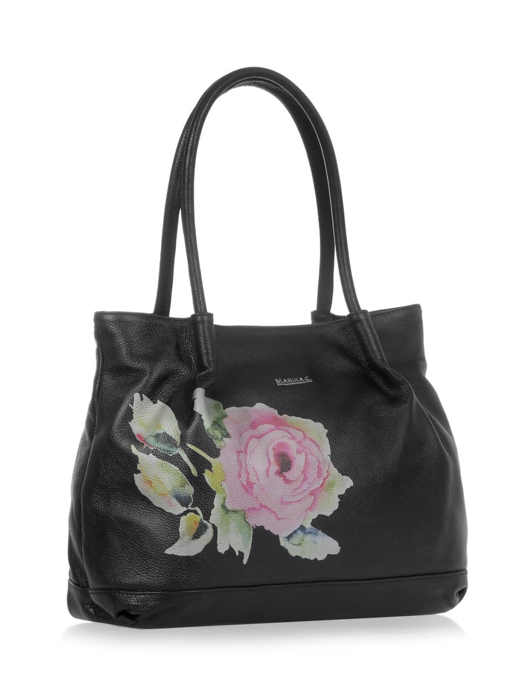 Изображение Классическая женская сумка Marina Creazioni 3497 black rose Фото Классическая женская сумка Классические сумки