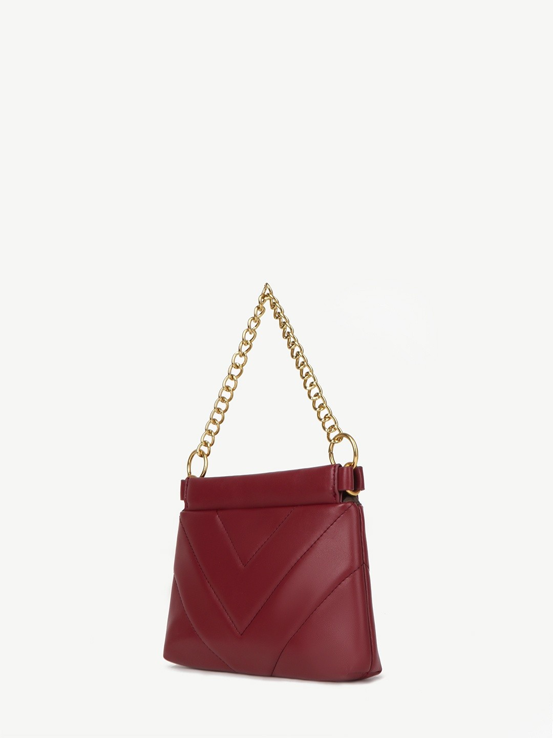 Изображение Компактная сумка кросс-боди с золотой цепочкой Boogie Street 0218 sintetico maroon Фото Компактная сумка кросс-боди с золотой цепочкой Сумки кросс-боди