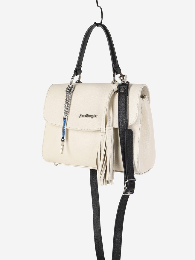 Женская сумка-сэтчел из натуральной кожи с тиснением под ската