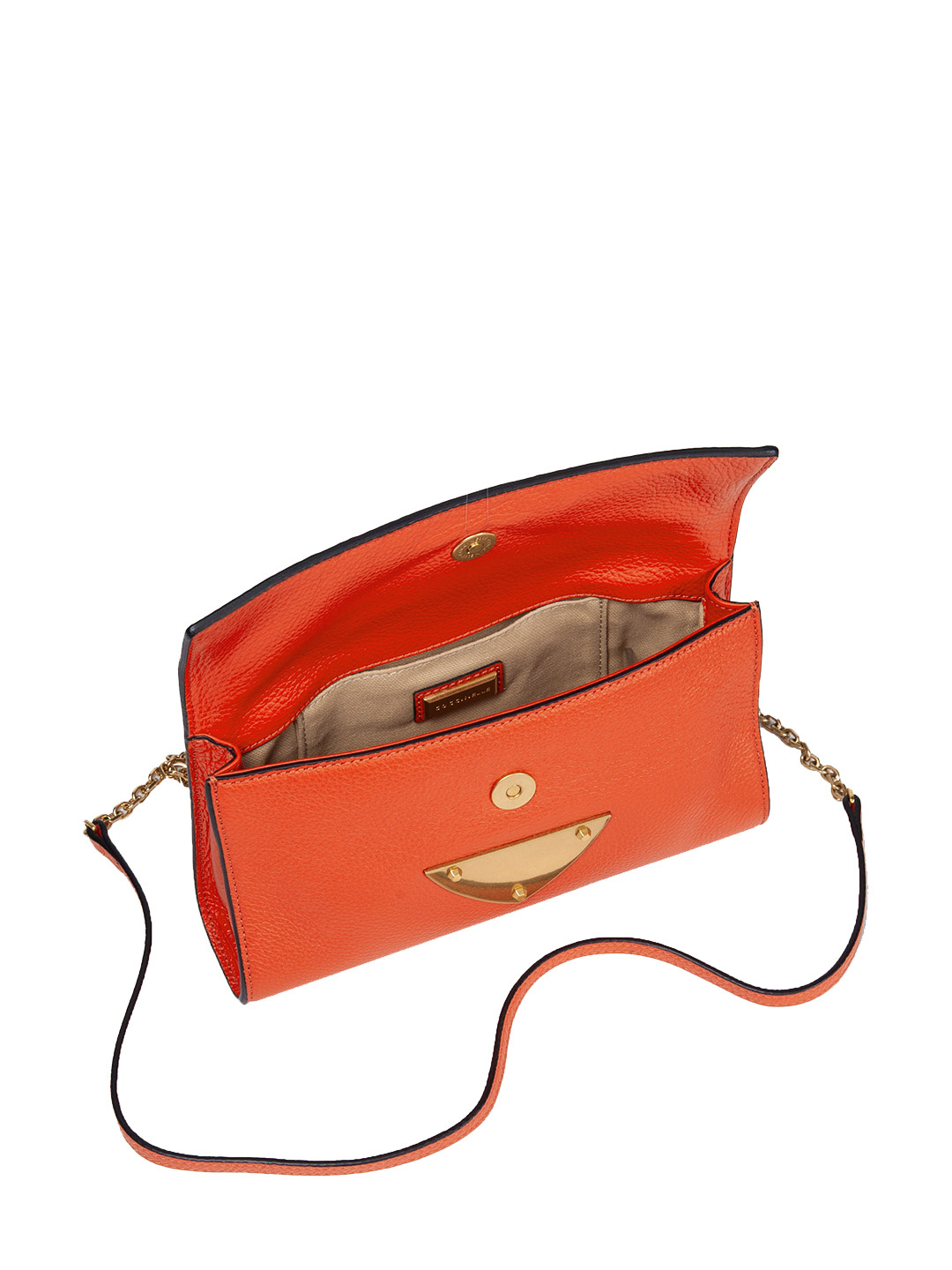 Фото Женская сумка кросс-боди из мягкой мелкозернистой кожи с ремешком на цепочке Классические сумки