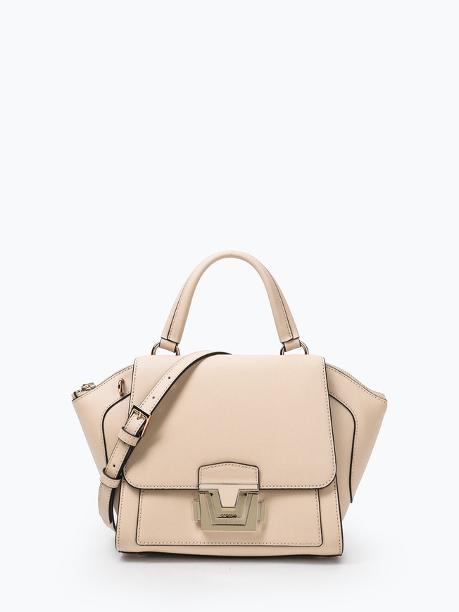 Небольшая сумка-сэтчел из плотной гладкой кожи