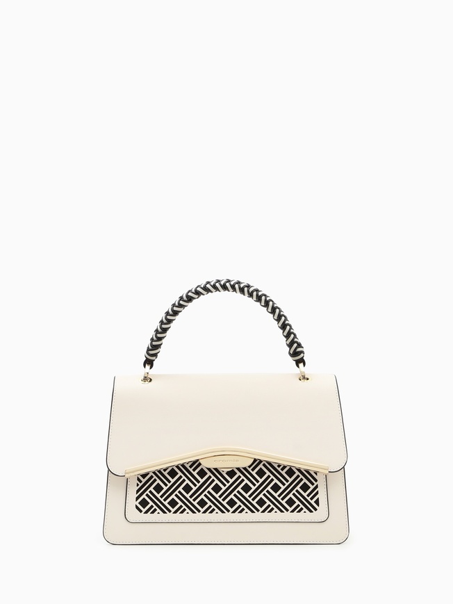 Компактная сумка-сэтчел из натуральной гладкой кожи