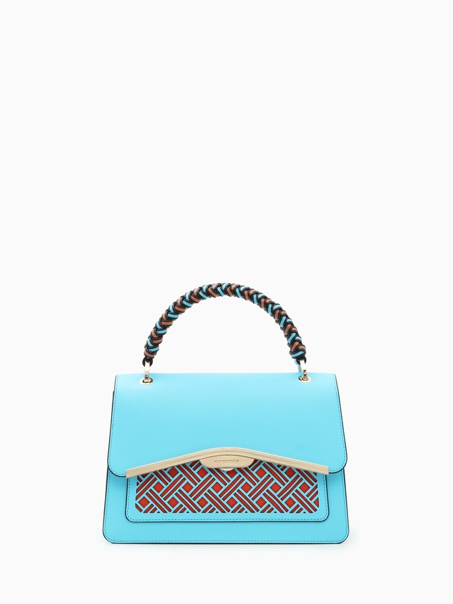 Компактная сумка-сэтчел из натуральной гладкой кожи