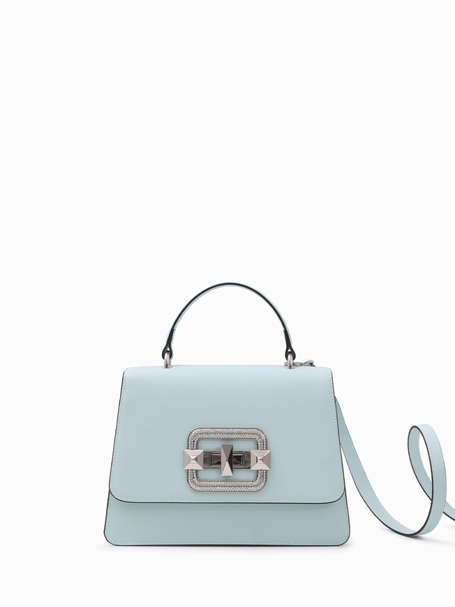 Компактная сумка-сэтчел из натуральной кожи