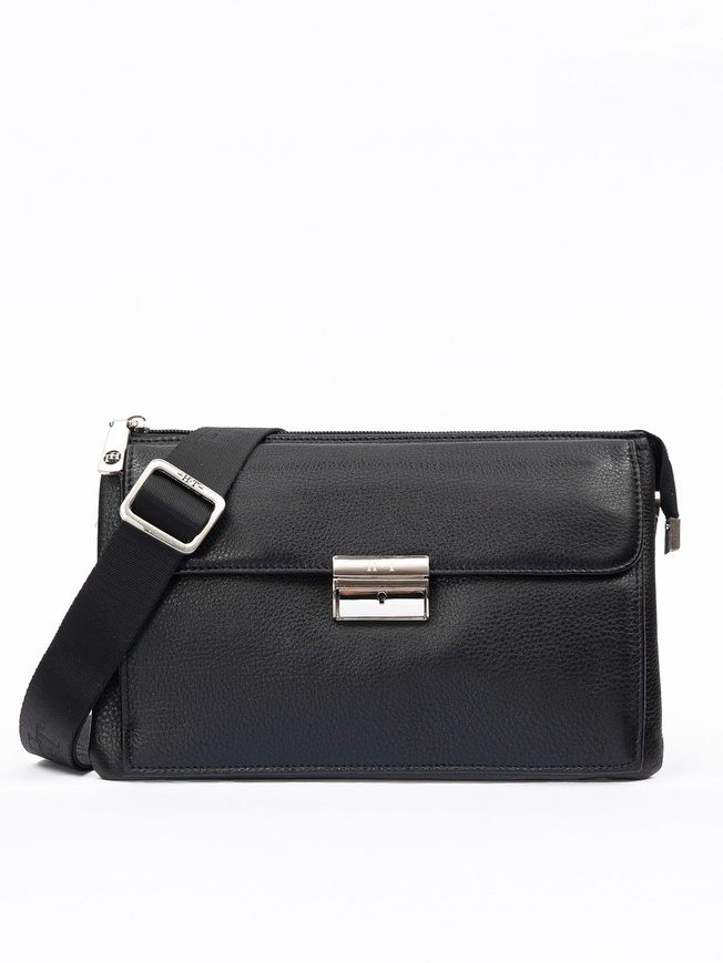 Сумка-клатч из мягкой кожи черного цвета