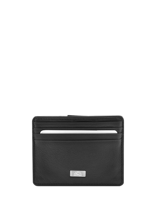 Кардхолдер с выдвижным хлястиком из мягкой кожи коллекции 