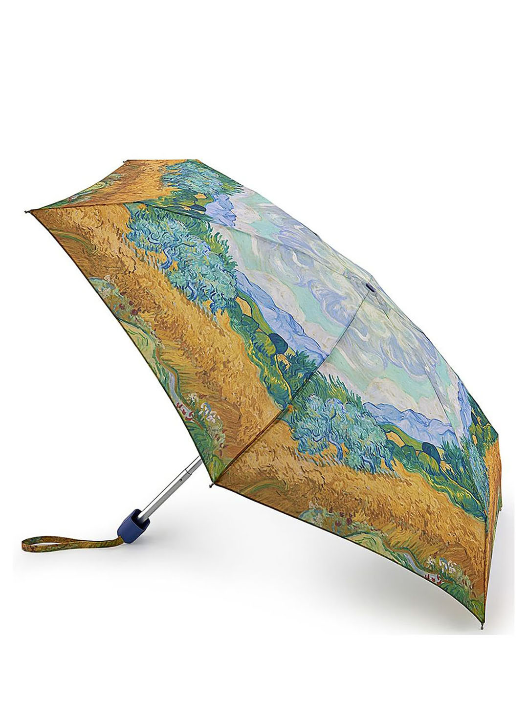 Фото Миниатюрный женский зонт-механика пшеничное поле Van Gogh 