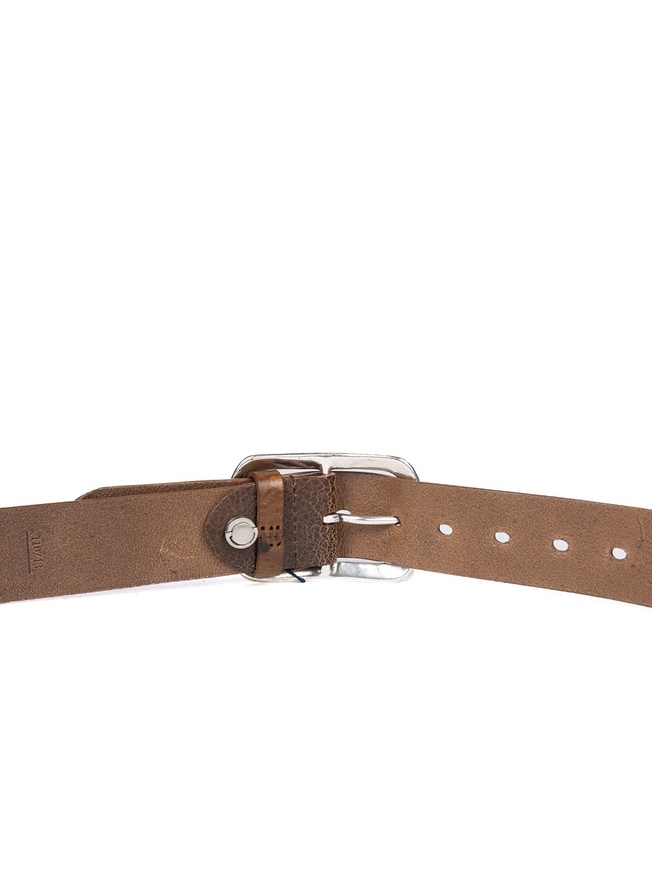 Широкий ремень для джинс из плотной матовой кожи с декоративным принтом