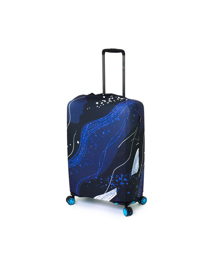 Чехол для большого чемодана Diagonal Purple Waves