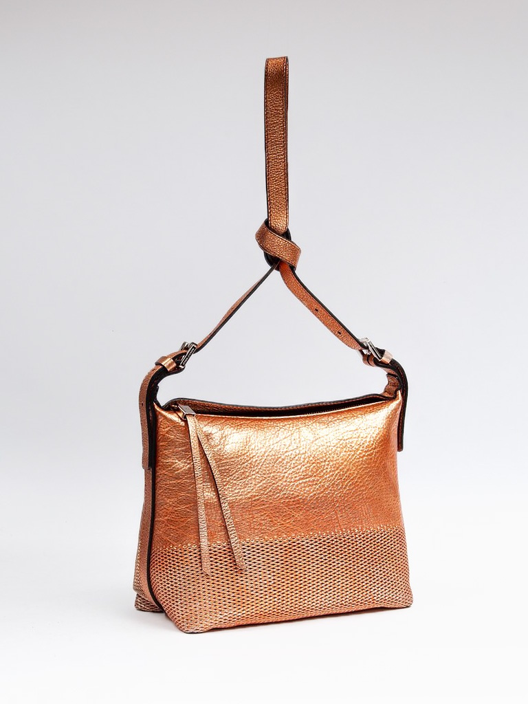 Фото Женская сумка кросс-боди из мягкой кожи оранжевого цвета Сумки кросс-боди