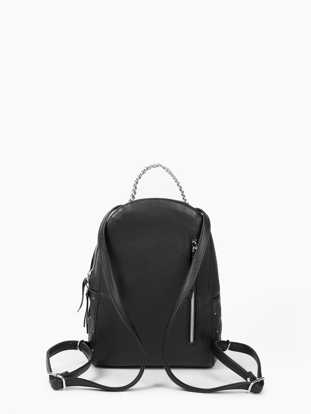 Изображение Женский рюкзак из стеганой кожи черного цвета Folle 2228-HF riviera nero Фото Женский рюкзак из стеганой кожи черного цвета Рюкзаки