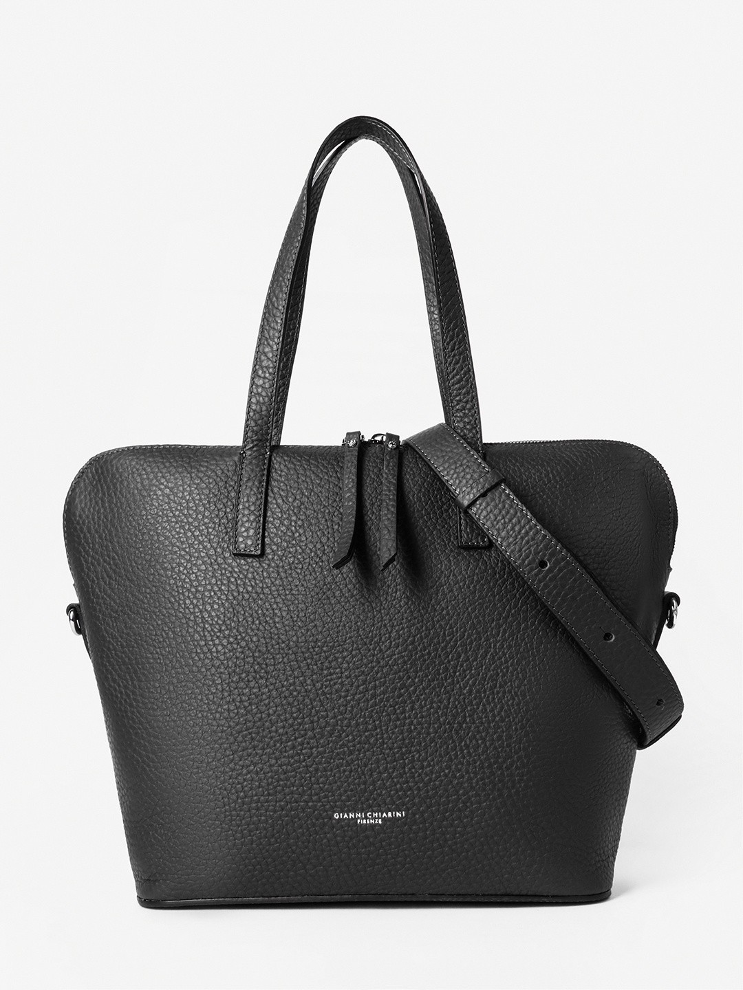 Изображение Женская сумка-тоут в форме трапеции Gianni Chiarini 7116 QNT nero Фото Женская сумка-тоут в форме трапеции Классические сумки