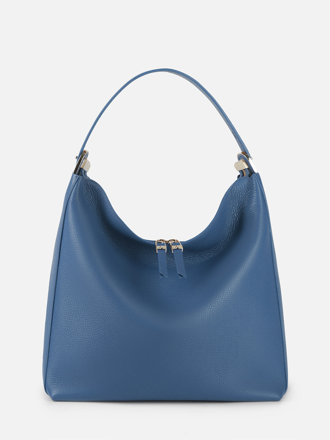 Фото Классическая женская сумка-хобо из плотной зернистой кожи Классические сумки