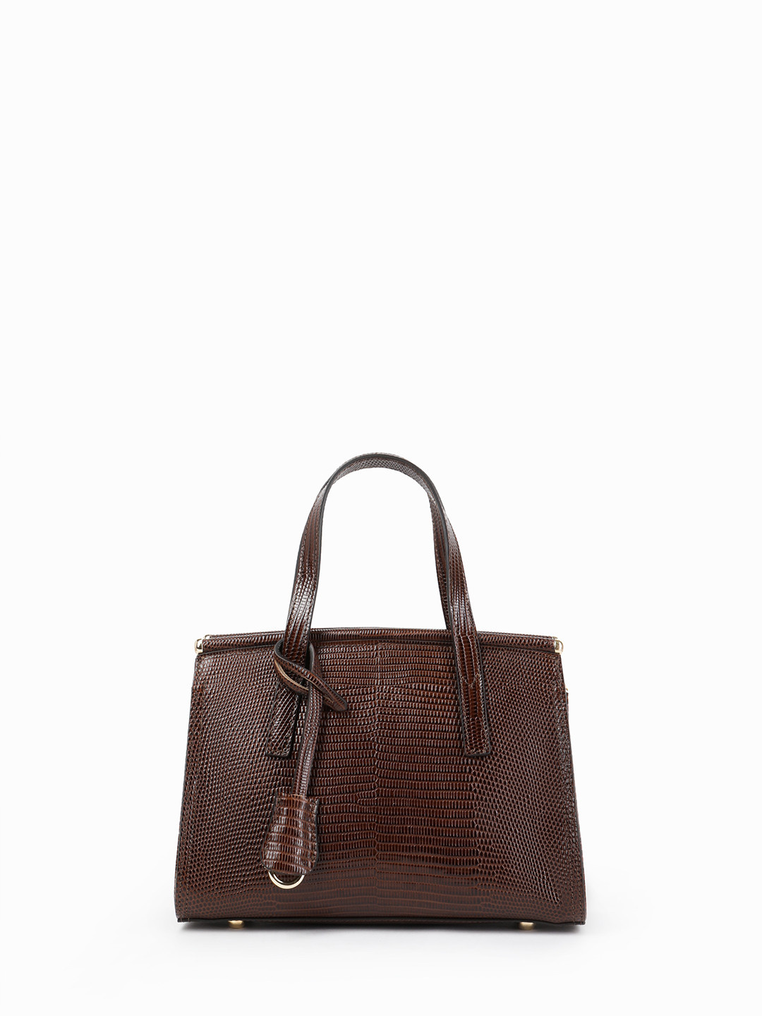 Фото Женская сумка-тоут из глянцевой кожи под рептилию Классические сумки
