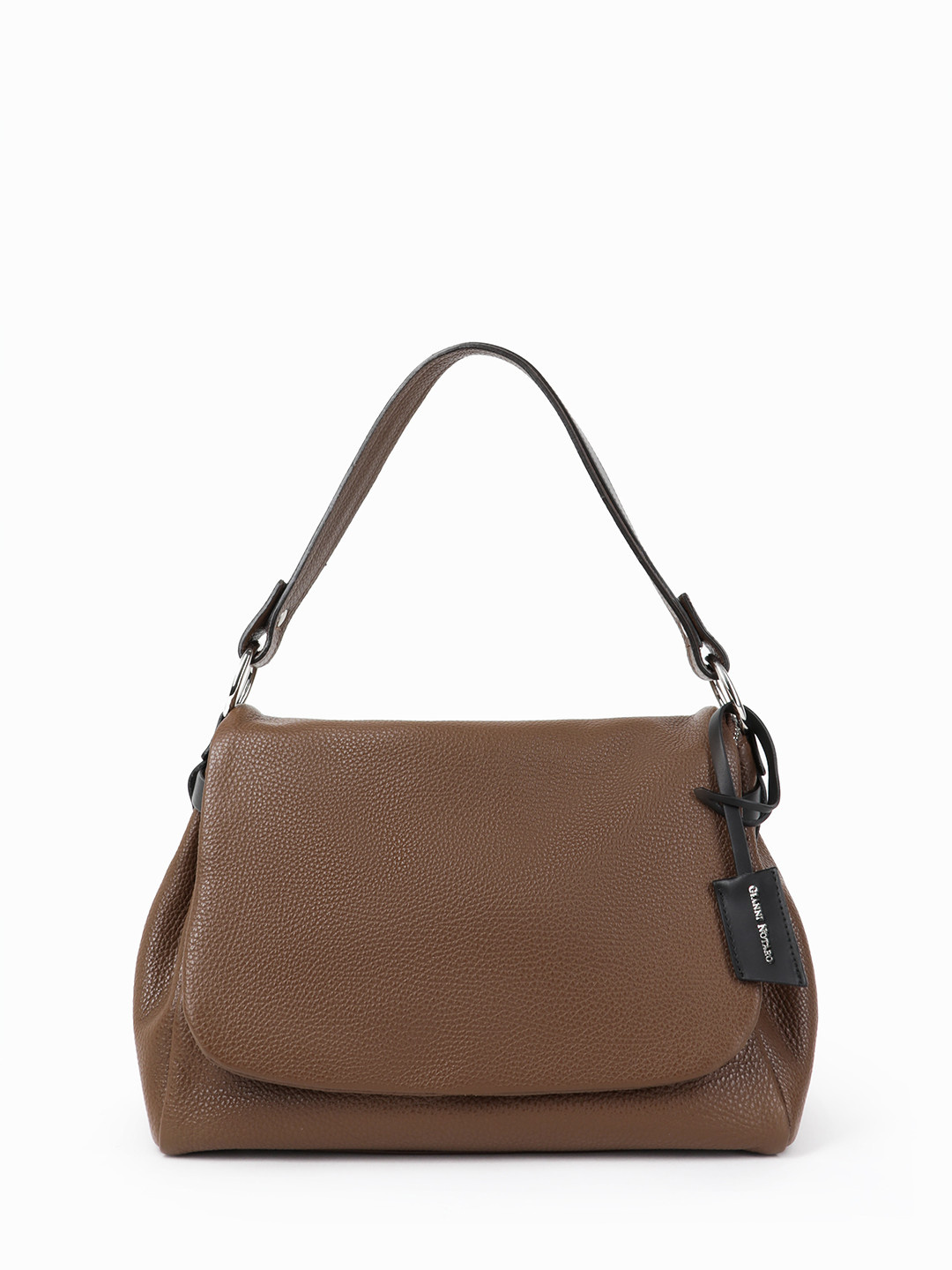 Фото Женская сумка с одной ручкой из мягкой кожи с перекидным клапаном Классические сумки