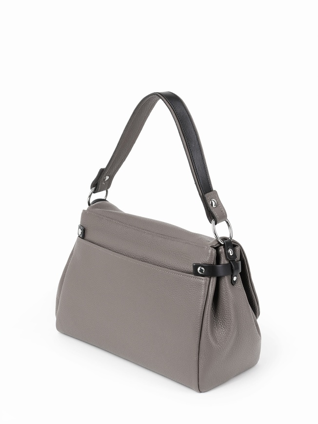 Женская сумка с одной ручкой из мягкой кожи с перекидным клапаном