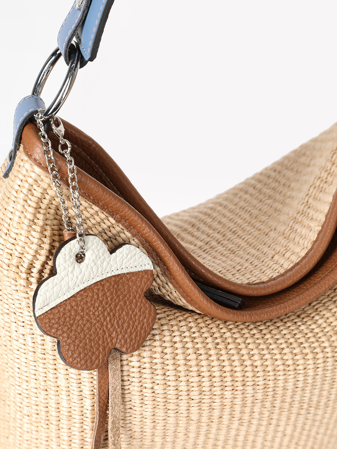 Изображение Большая женская сумка из кожи и плетеной рафии Gianni Notaro 515 raffia naturale Фото Большая женская сумка из кожи и плетеной рафии Классические сумки